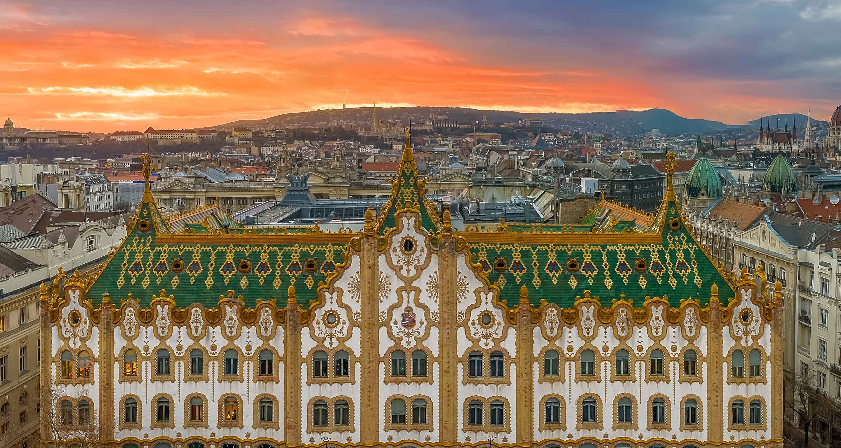 The roof of the Royal Postal Savings Bank in Budapest.