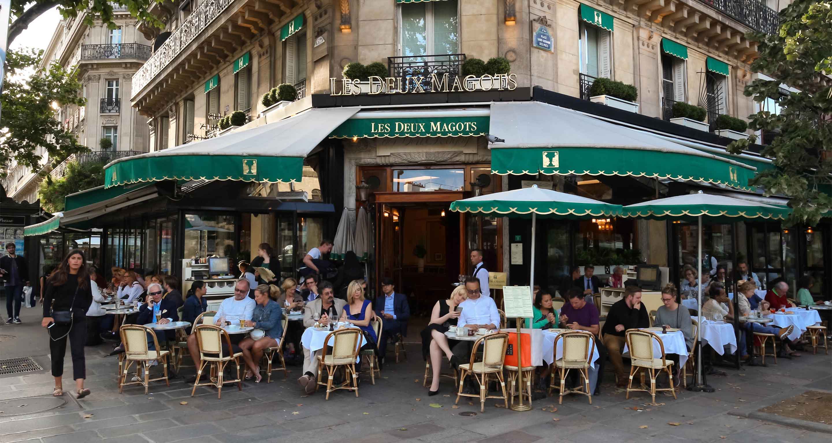Café Les Deux Magots in Paris.