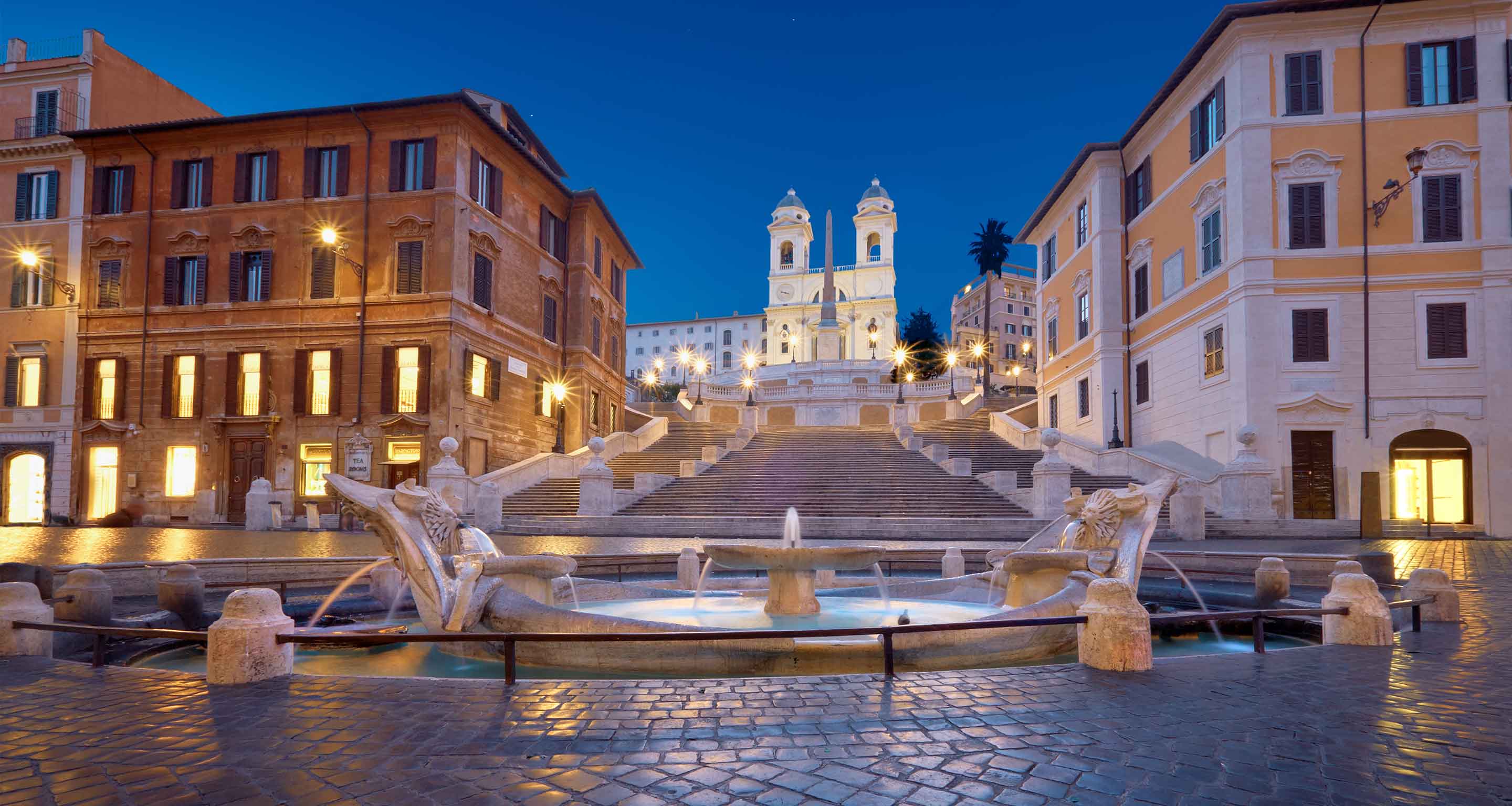 Piazza di Spagna by evening light.