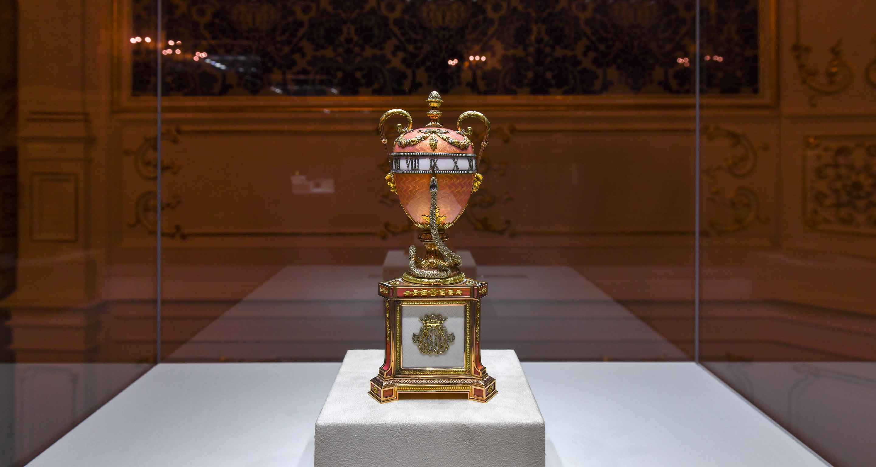 The Pink Serpent Egg at the Fabergé museum.
