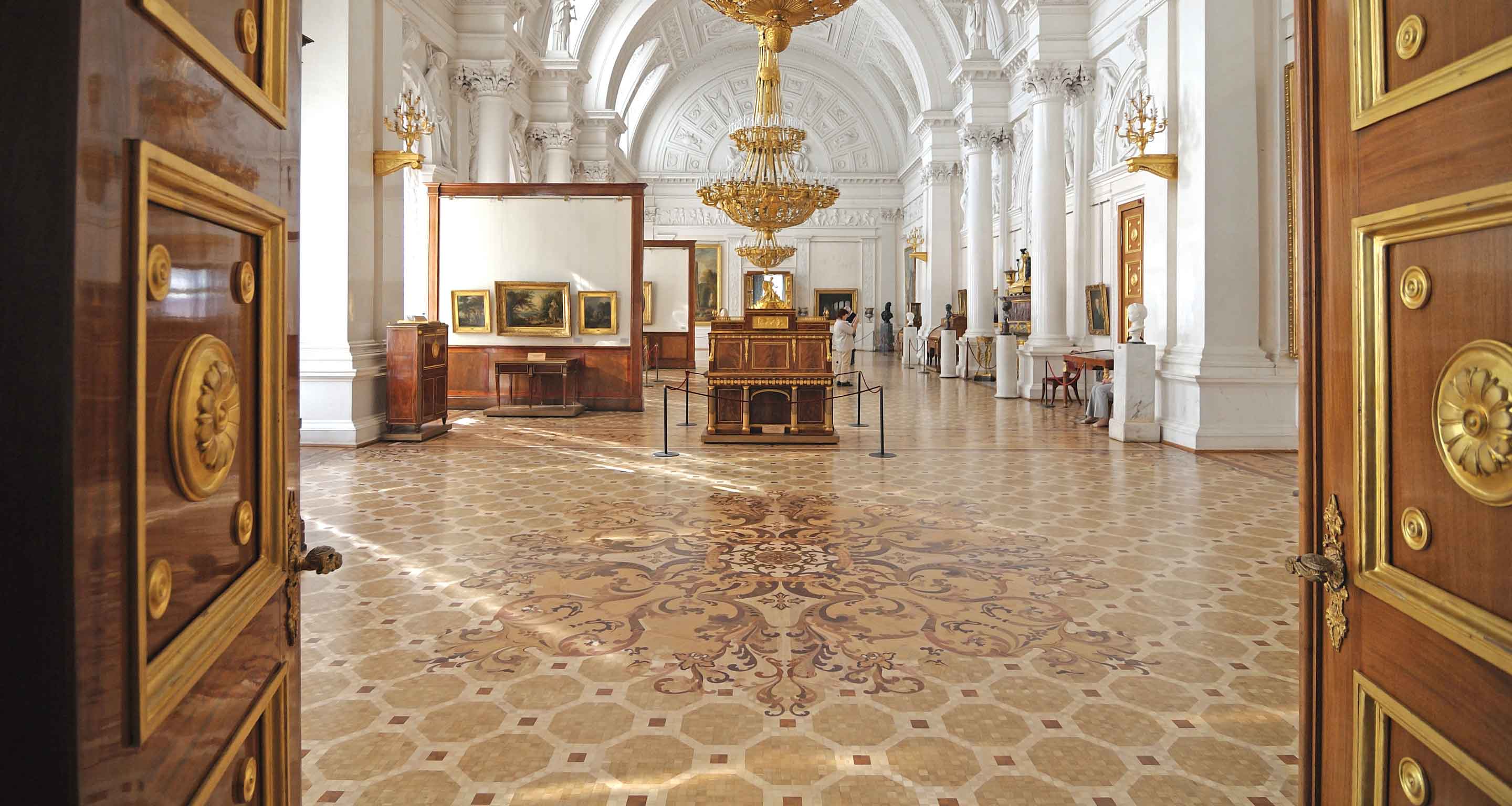 Interior of the Hermitage Museum in Saint Petersburg.